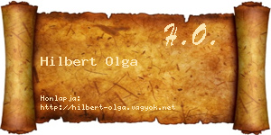 Hilbert Olga névjegykártya